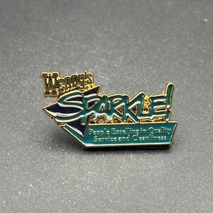 Wendy's Fast Food Restaurant Sparkle! Employee Lapel Hat Pin‎